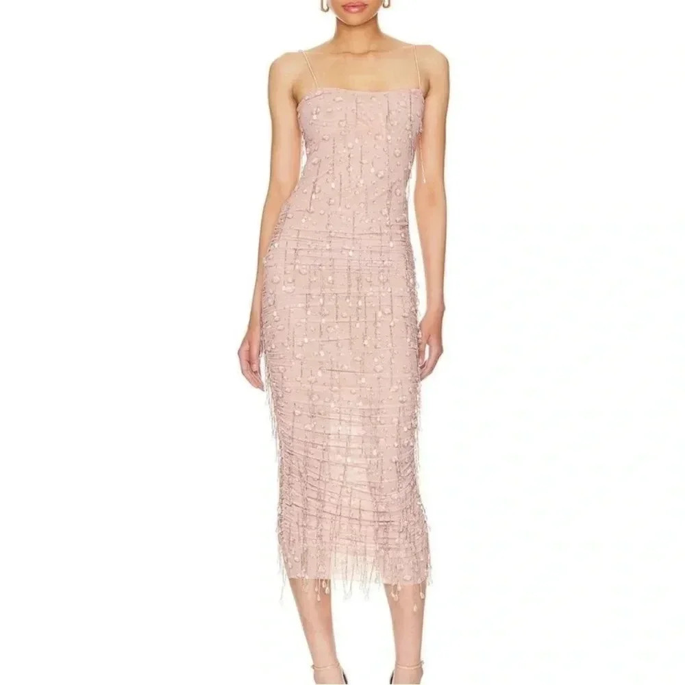 h:ours Pink Midi Dress